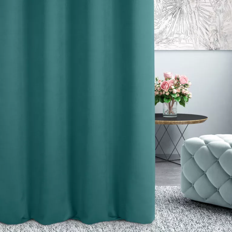 Tkanina zasłonowa miękka gładka o zamszowym chwycie Eurofirany