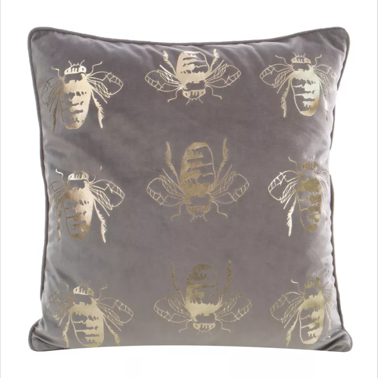 Poszewka ozdobna BLINK 15 z welwetu ze złotymi trzmielami Eurofirany