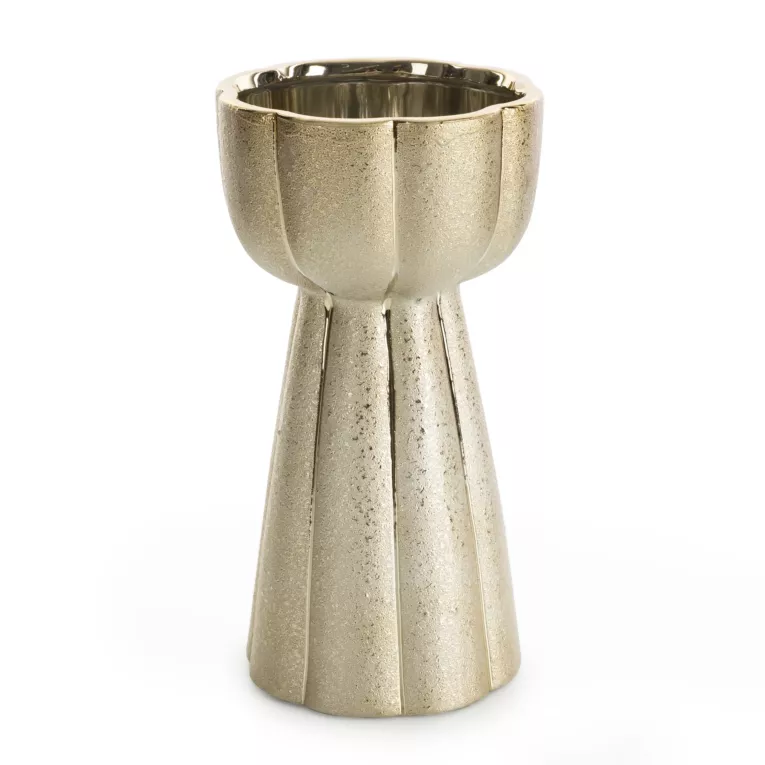 Wazon dekoracyjny MERIN o designerskim kształcie i lśniącymi akcentami Eurofirany