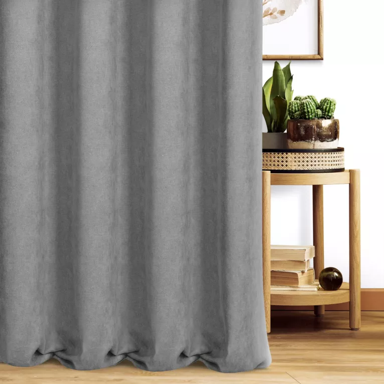 Tkanina zasłonowa gładka welurowa Eurofirany