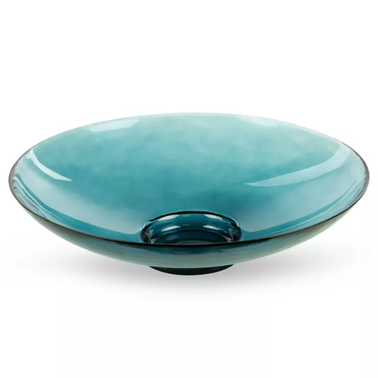 Misa dekoracyjna LILI 6 turkusowa szklana o klasycznym kształcie Limited Collection Eurofirany