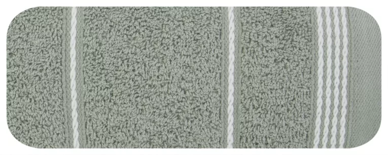 Ręcznik kąpielowy 50x90 cm bawełniany kolor jasnopopielaty ze stębnowaną bordiurą 500 g/m2 MIRA Eurofirany