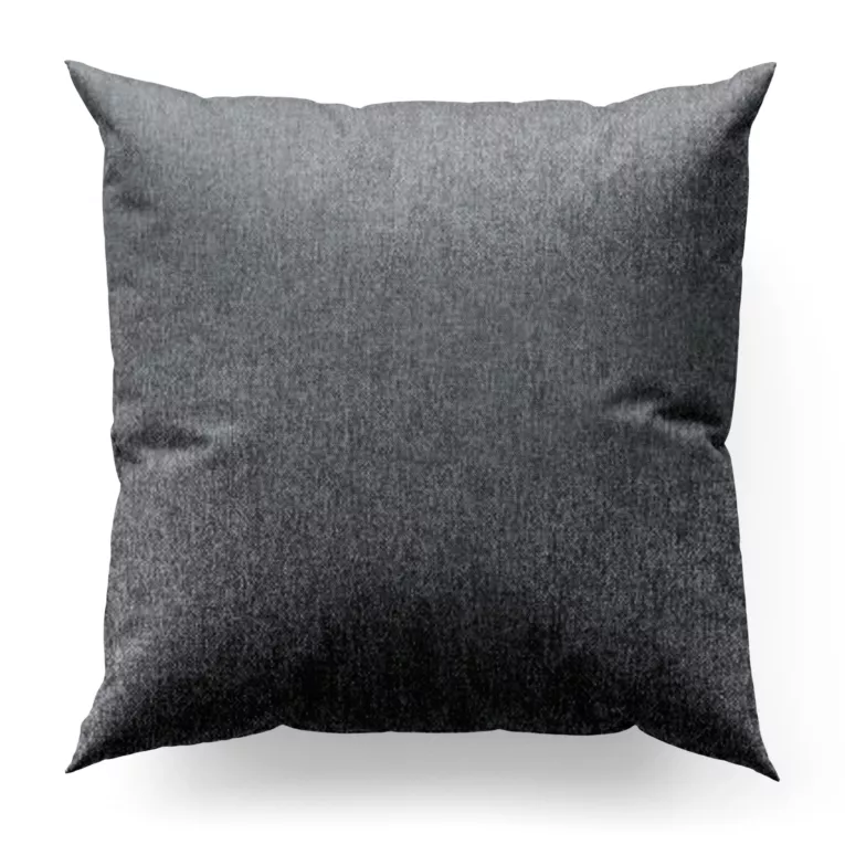 Poszewka szyta ALINE popielata z tkaniny o naturalnym splocie z efektem melanżu