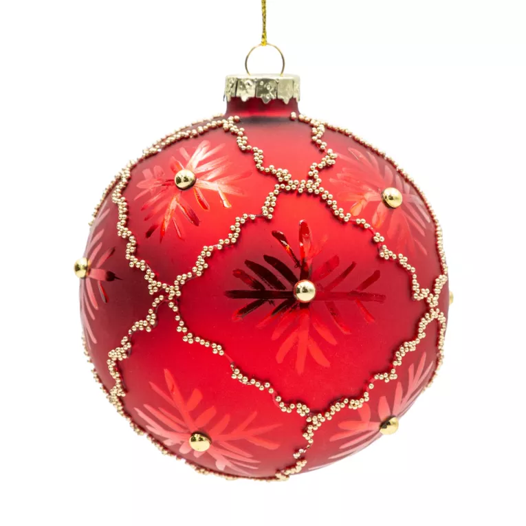 Klasyczna szklana choinkowa ręcznie zdobiona Eurofirany