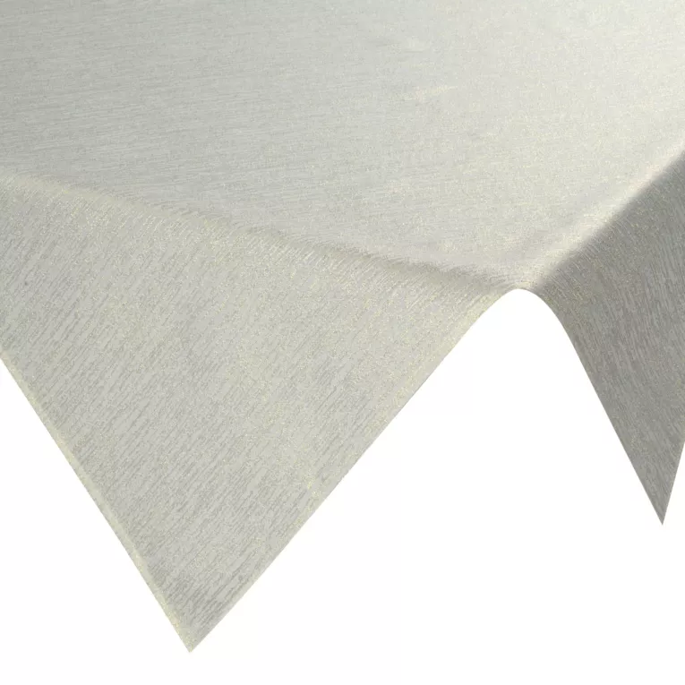 Obrus kremowy 85x85 cm DAGA przetykany złotą nicią