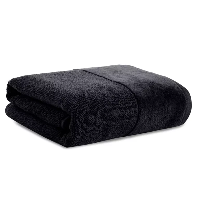 Ręcznik do rąk FERO z welwetową bordiurą czarny 30x50 cm Eurofirany