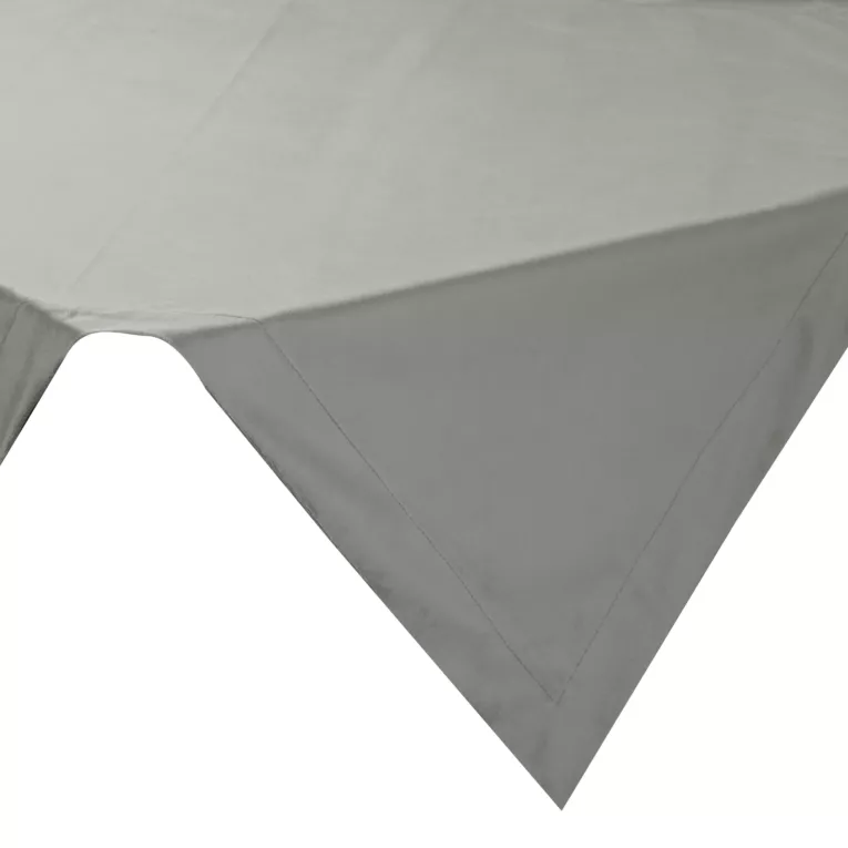 Bieżnik na stół srebrny 85x85 cm welwetowy MELINDA z ozdobną listwą