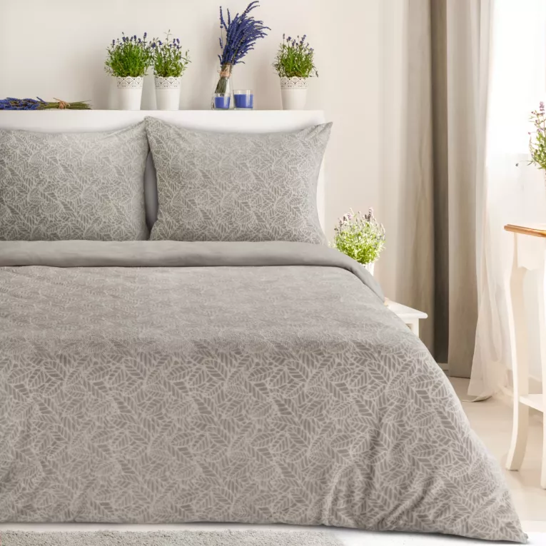 Pościel 160x200 cm z polaru kolor beżowy, kremowy z wytłaczanym wzorem FLANO Eurofirany