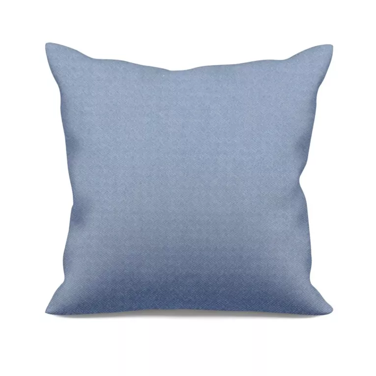 Poszewka szyta jasnoniebieska z miękkiej, matowej tkaniny w drobny geometryczny wzór