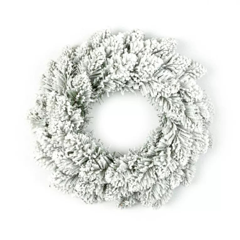 OŚNIEŻONY WIANEK DEKORACYJNY Z GAŁĄZEK SZTUCZNEJ CHOINKI 30 cm EUROFIRANY