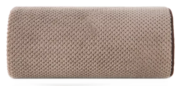 Ręcznik kąpielowy 70x140 cm szybkoschnący z mikrofibry kolor beżowy o ryżowej strukturze 280 g/m2 ZOE 1 Eurofirany