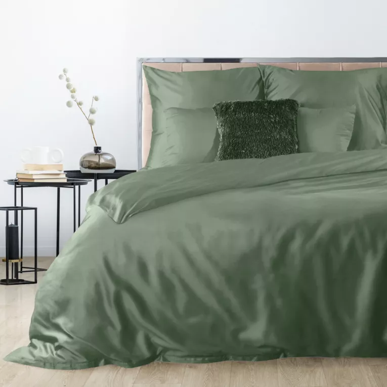 Pościel 180x200 cm komplet 3 częściowy bawełniany kolor szałwiowy Nova 3 Eurofirany