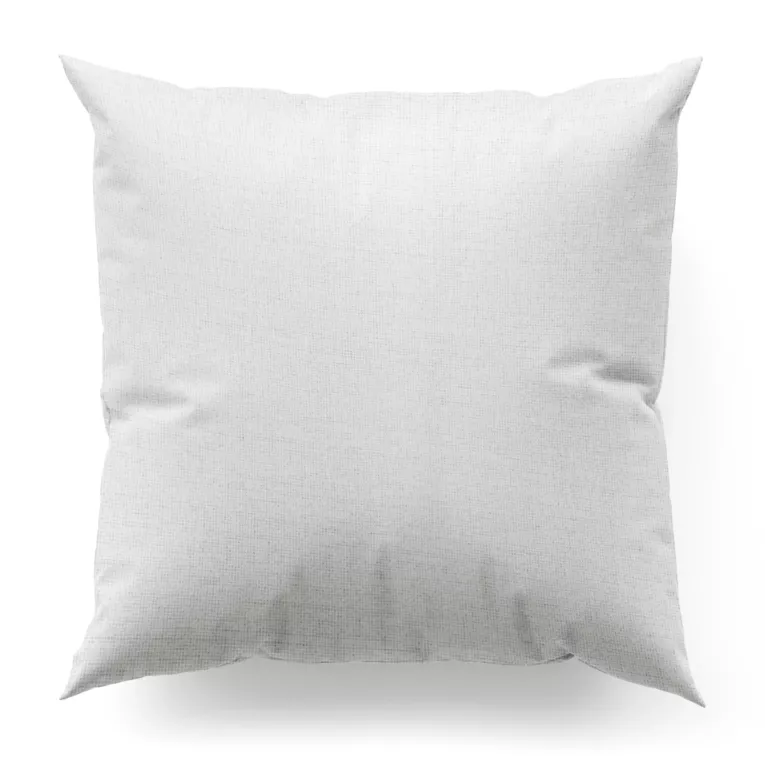 Poszewka szyta biała z tkaniny w stylu ekologicznym