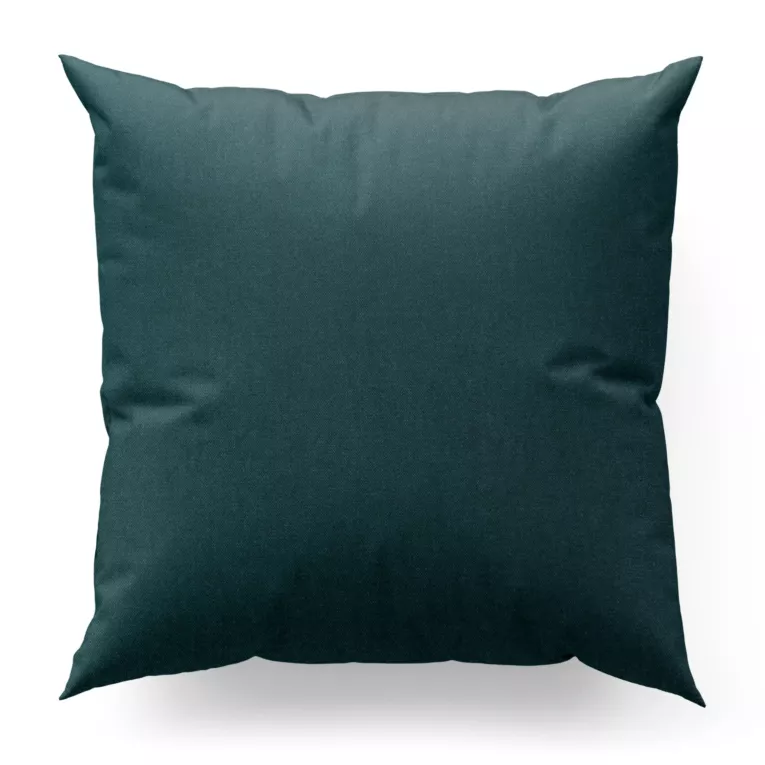 Poszewka szyta ciemnoturkusowa z miękkiej tkaniny o welurowej strukturze