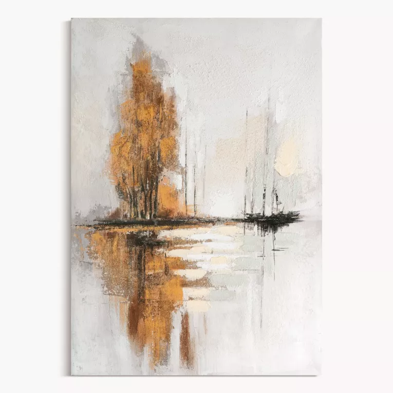 Obraz ręcznie malowany na płótnie SPOKOJNA NATURA Eurofirany