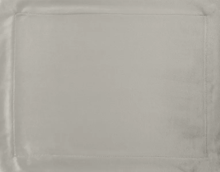 Komplet podkładek 4 szt srebrnych 30x40 cm welwetowych MELINDA z ozdobną listwą