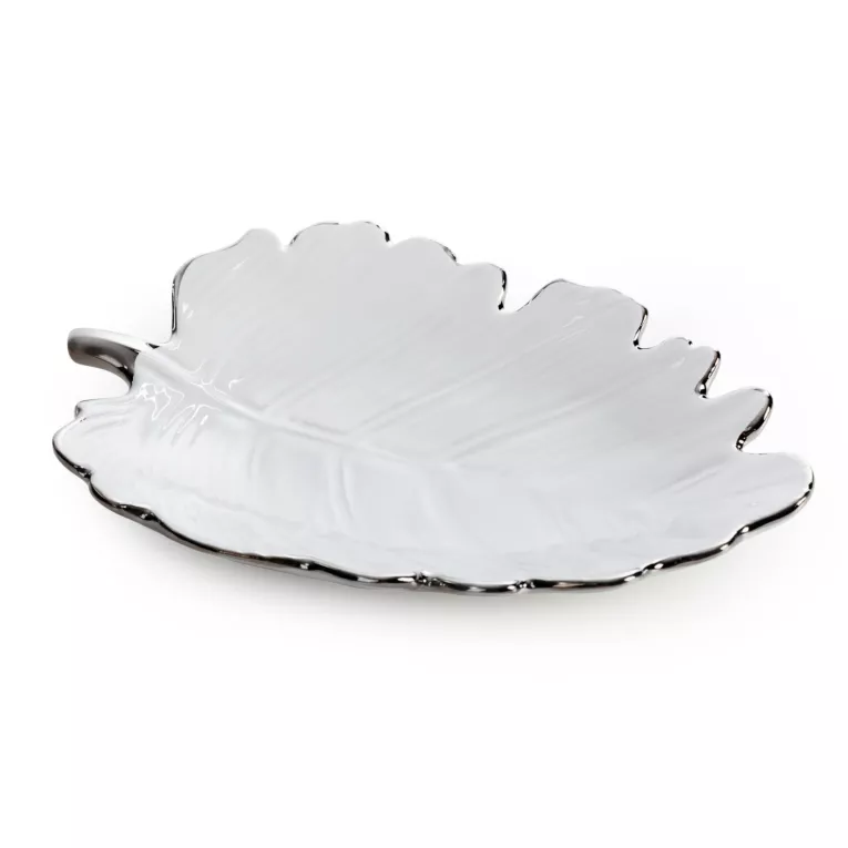 Patera dekoracyjna  w kształcie lśniącego liścia ALMA Eurofirany