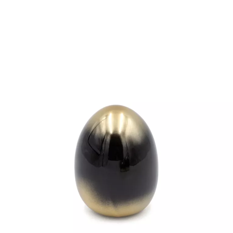 Figurka wielkanocna JAJKO z glinki ceramicznej z efektem ombre Eurofirany