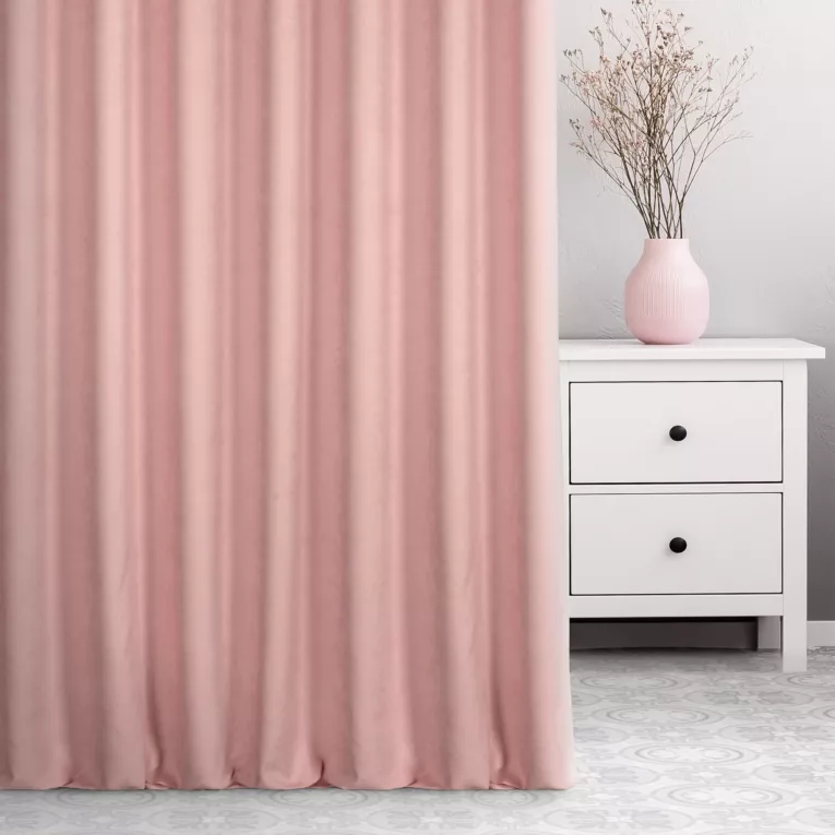 Tkanina zasłonowa miękka gładka o zamszowym chwycie Eurofirany