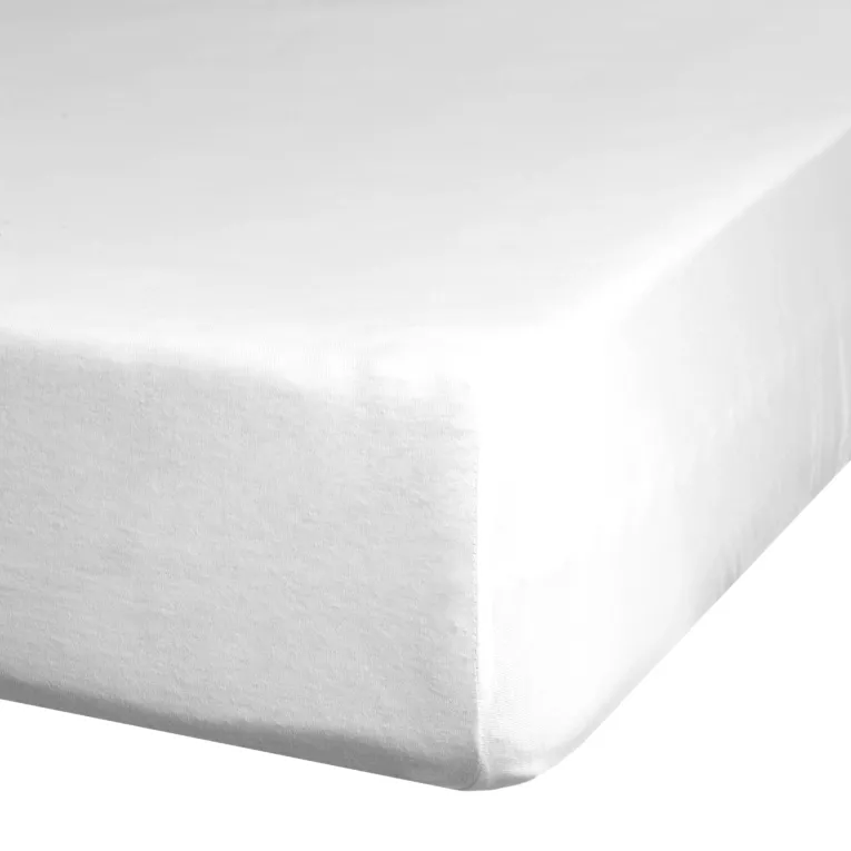 Prześcieradło gładkie z gumką 120x200 cm z bawełny kolor biały 125 g/m2 Eurofirany