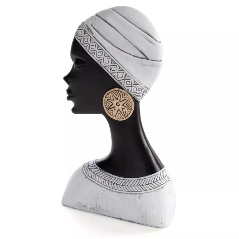 Figurka dekoracyjna czarnoskórej kobiety Eurofirany