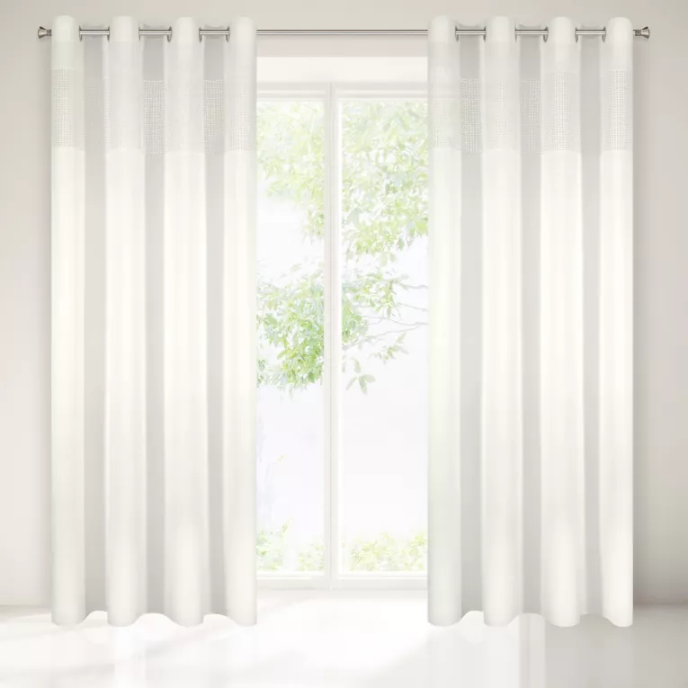 Zasłona ALINA z ażurowym pasem Diva Line Eurofirany