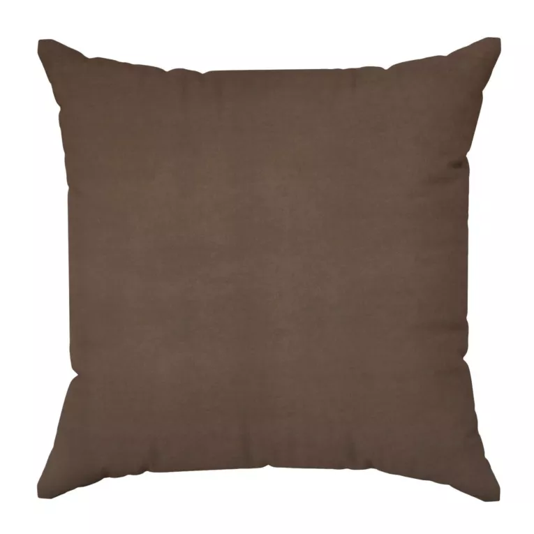 Poszewka szyta DORA - HIT ciemnobrązowa z miękkiej tkaniny o welurowej strukturze