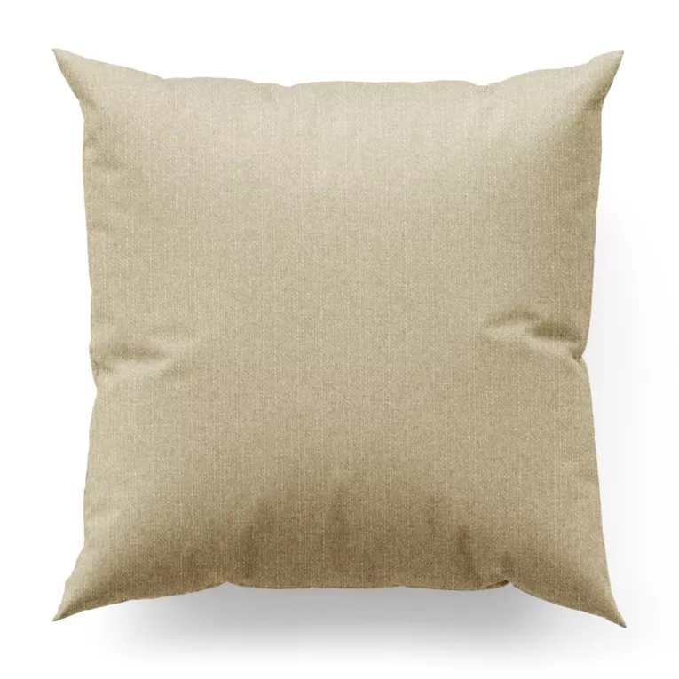 Poszewka szyta beżowa z tkaniny o naturalnym splocie w stylu eko Italissima