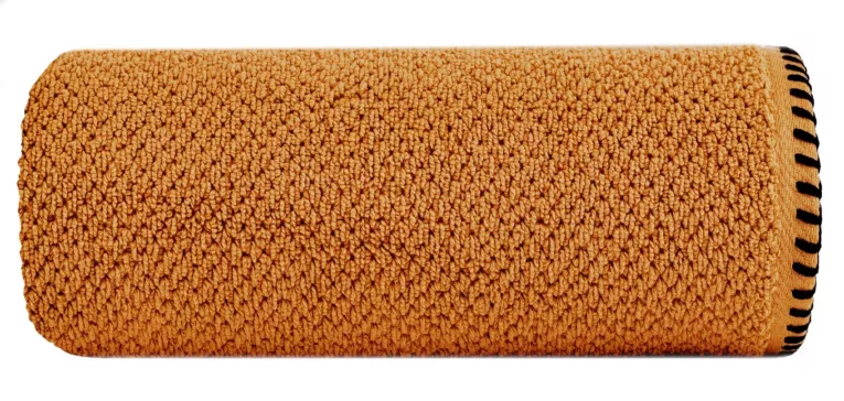 Ręcznik kąpielowy 50x90 cm bawełniany kolor pomarańczowy z obszyciem w kontrastowym kolorze 500 g/m2 MABEL Eurofirany