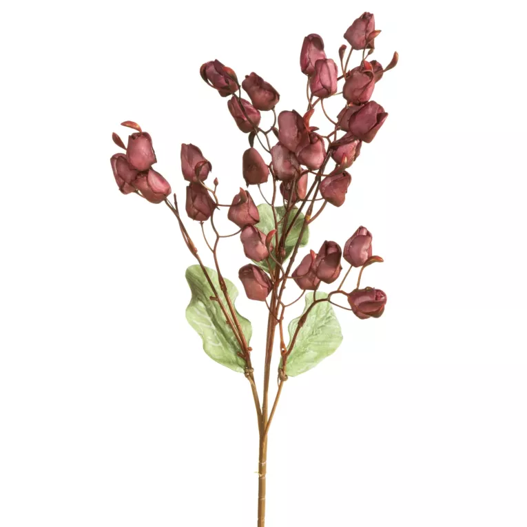 Kwiat sztuczny ciemnofioletowy z plastycznej pianki foamiran 75 cm Eurofirany