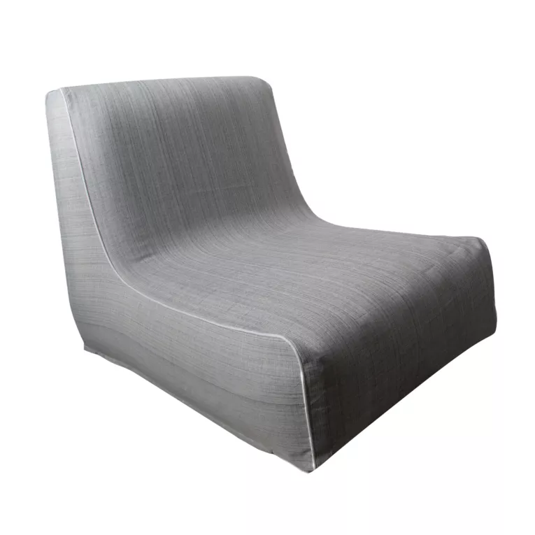 Fotel dmuchany ogrodowy 70 x 90 x 70 cm wodoodporny srebrny GARDEN Eurofirany