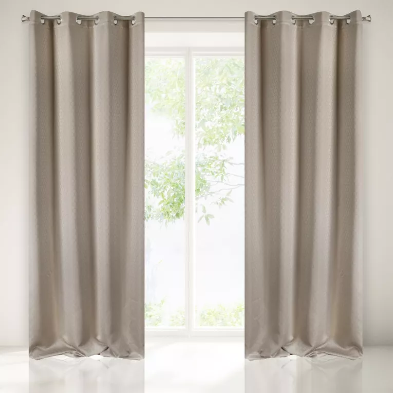 RIVET KAWOWA ZASŁONA W KONICZYNĘ MAROKAŃSKĄ 135x250 cm NA PRZELOTKACH