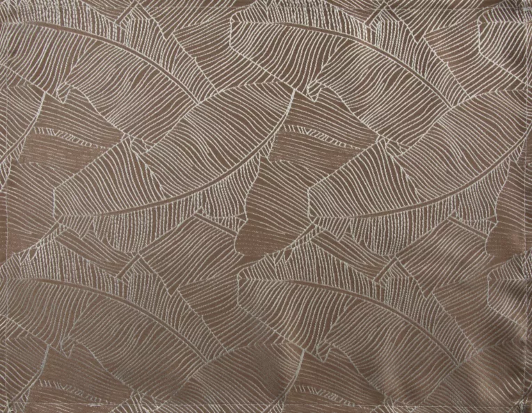 Komplet serwetek 4 szt ciemnobeżowo, biały 30x40 cm ISLA z żakardowym wzorem liści bananowca