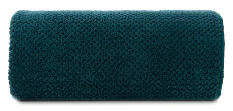 Ręcznik kąpielowy 70x140 cm szybkoschnący z mikrofibry kolor ciemnozielony o ryżowej strukturze 280 g/m2 ZOE 1 Eurofirany