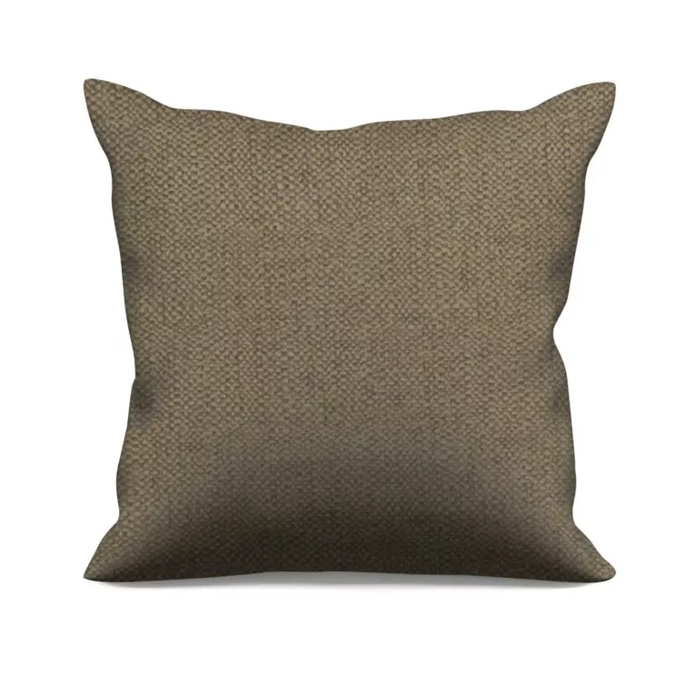 Poszewka szyta brązowa z miękkiej tkaniny z efektem melanżu