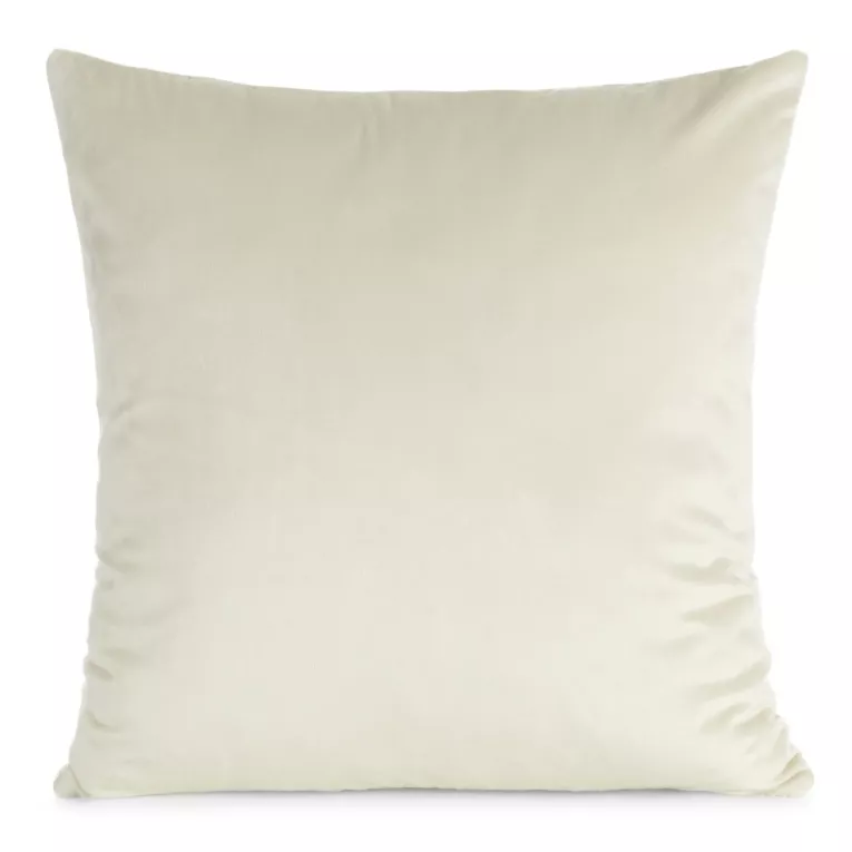 Poszewka na poduszkę 45x45 cm welwetowa o delikatnym połysku gładka kremowa GAJA 1 Eurofirany