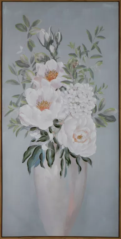 Obraz ręcznie malowany na płótnie  przedstawiający bukiet kwiatów Eurofirany