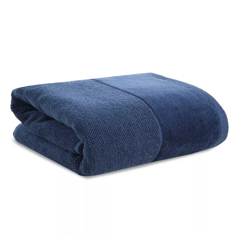 Ręcznik do rąk FERO z welwetową bordiurą granatowy 30x50 cm Eurofirany