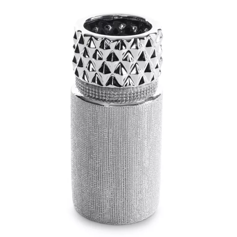 Wazon dekoracyjny SOLEN z dodatkiem cyrkonii i wypukłego wzoru Eurofirany