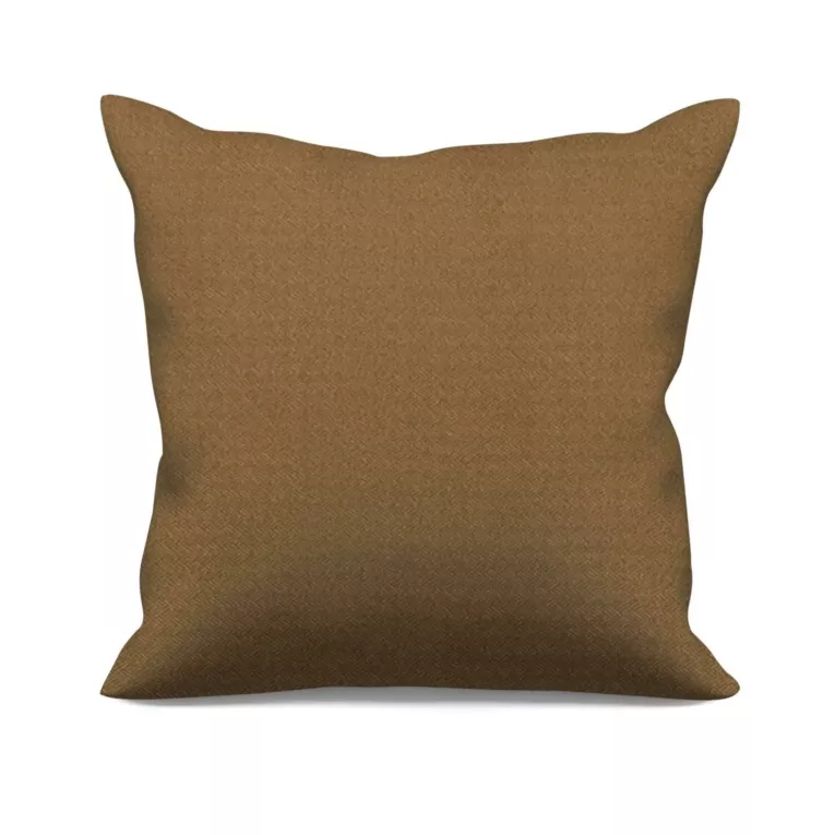 Poszewka szyta jasnobrązowa z miękkiej, matowej tkaniny w drobny geometryczny wzór