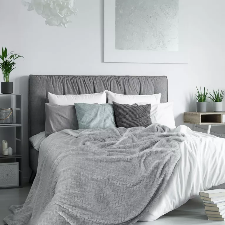 Koc  220x200 cm szary miękki w dotyku z wytłaczanym wzorem CINDY DESIGN 91 Eurofirany