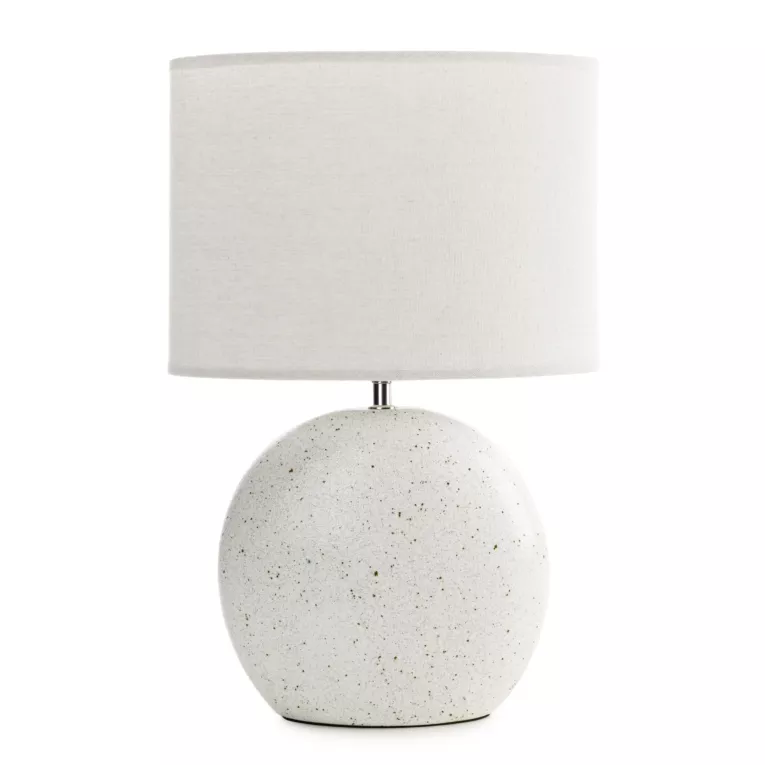 Lampa ceramiczna stołowa MORIN zdobiona podstawą imitującą granit Eurofirany