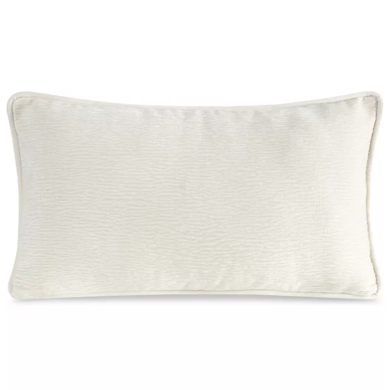 Poszewka na poduszkę 30x50 cm kremowa z szenilowej garbowanej tkaniny ROSI Eurofirany