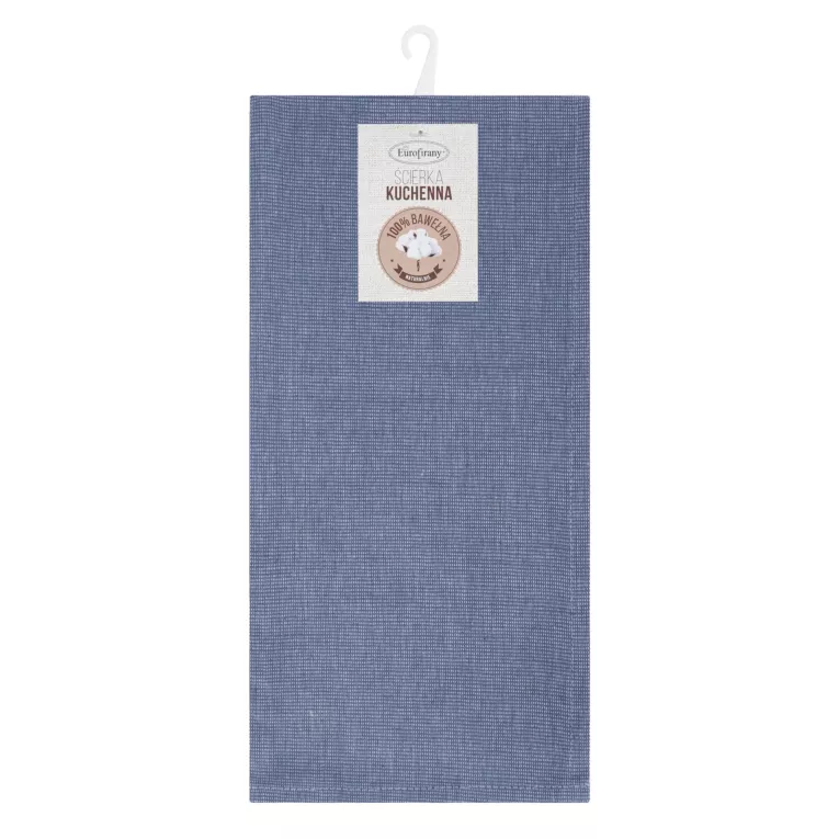 Komplet ściereczek kuchennych 2szt 50x70 cm bawełniany kolor niebieski zdobionych w pasy 200 g/m2 KARIN Eurofirany