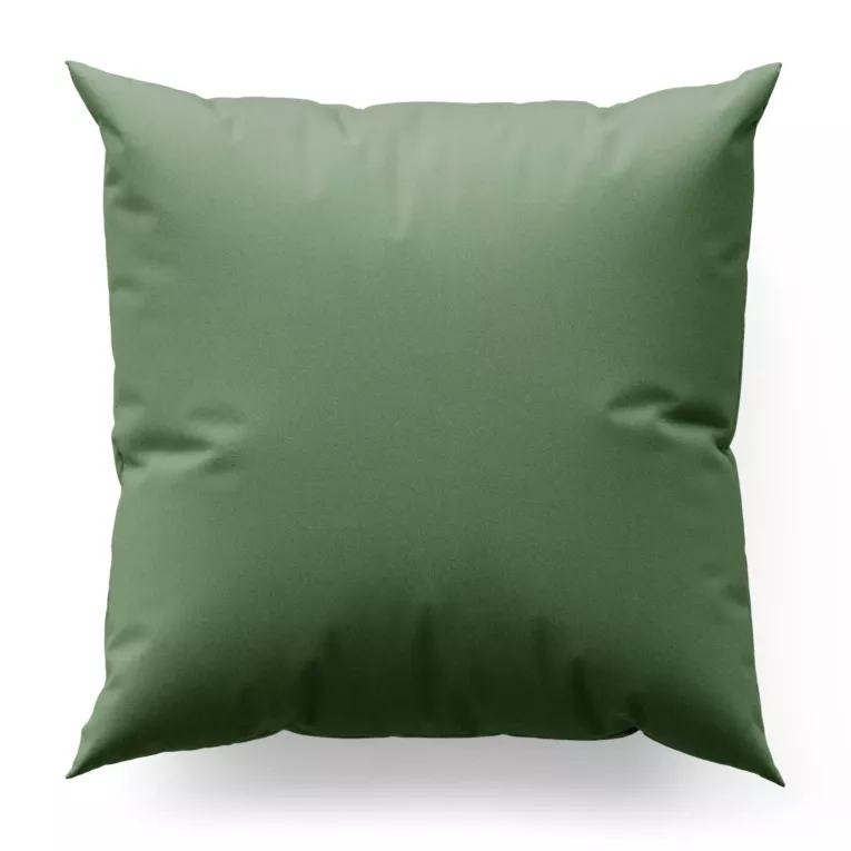 Poszewka szyta miętowa z gładkiej tkaniny zaciemniającej typu dimout wykończona obciążnikiem