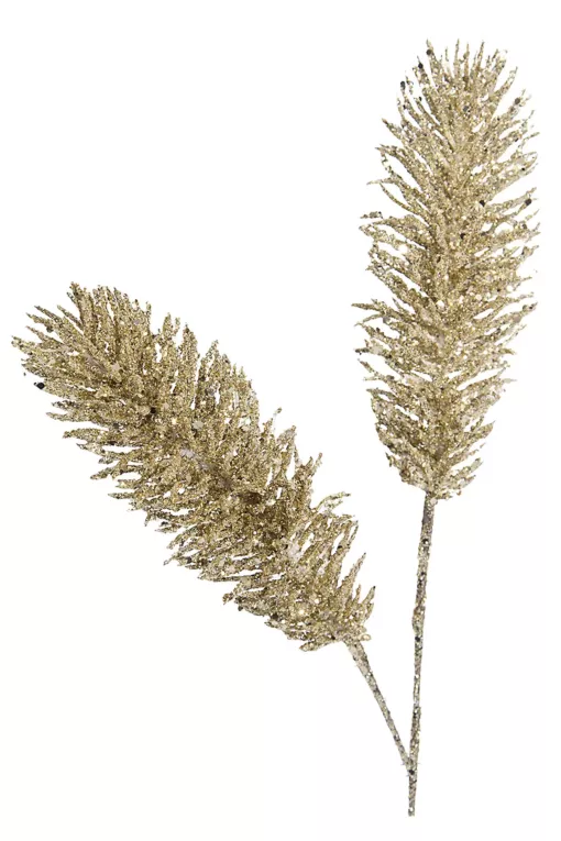 Szampańska gałązka dekoracyjna na choinkę stroik 44x13 cm Eurofirany