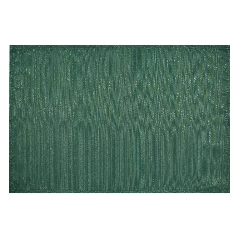 Komplet 4 szt. serwetek zielonych 30x40 cm przetykane błyszczącą nicią - GLAMO Eurofirany