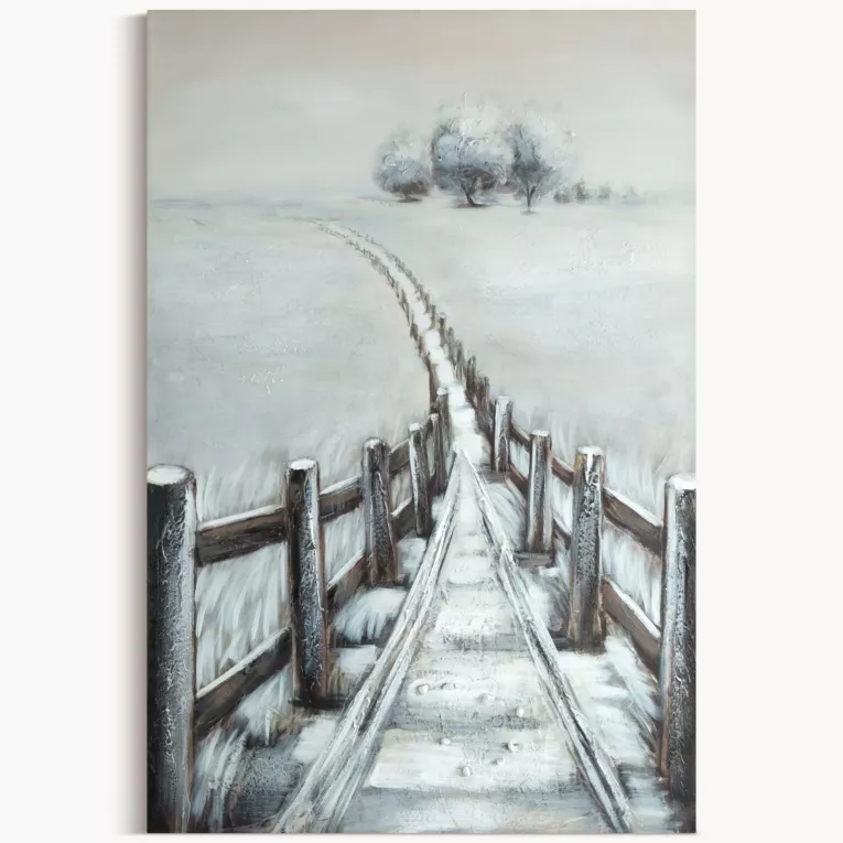 Ręcznie malowany obraz na płótnie PEJZAŻ Eurofirany