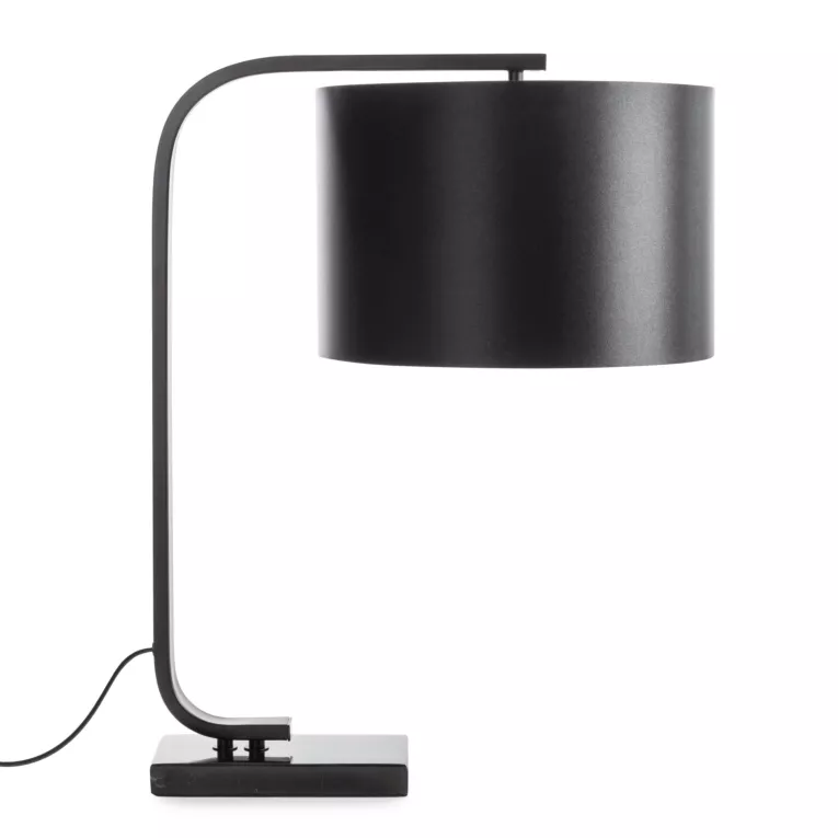 Lampa stołowa nocna czarna LINA minimalistyczna na metalowej podstawie Eurofirany