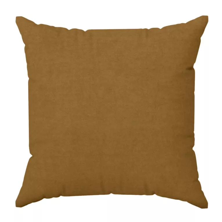 Poszewka szyta DORA - HIT jasnobrązowa z miękkiej tkaniny o welurowej strukturze